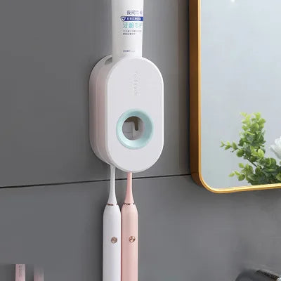 Wall-Mounted Automatic Toothpaste Squeezer & Holder Set