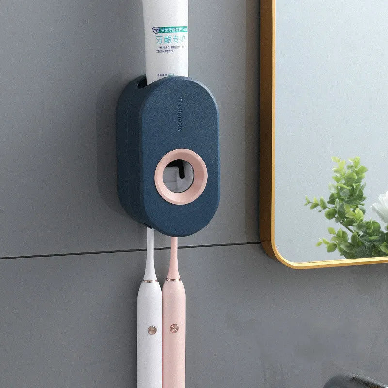 Wall-Mounted Automatic Toothpaste Squeezer & Holder Set