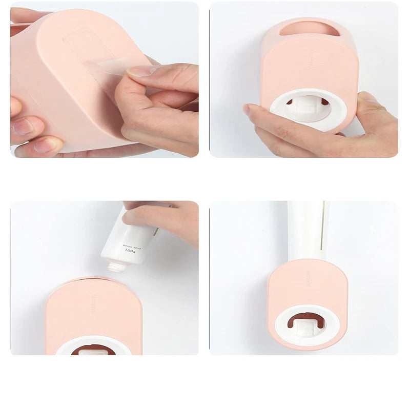 Wall-Mounted Automatic Toothpaste Squeezer & Holder Set