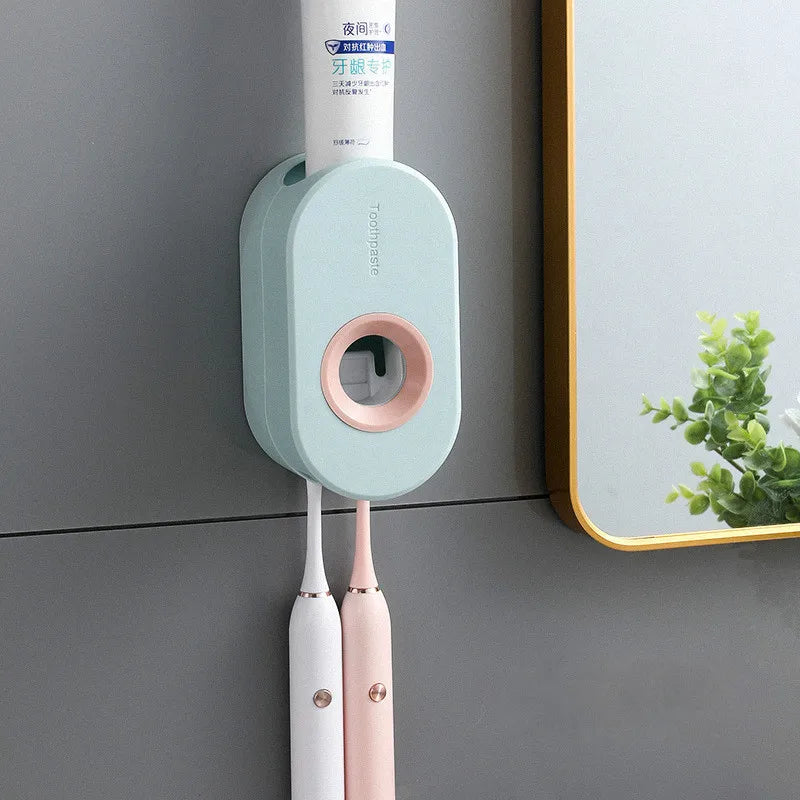 Wall-Mounted Automatic Toothpaste Squeezer & Holder Set