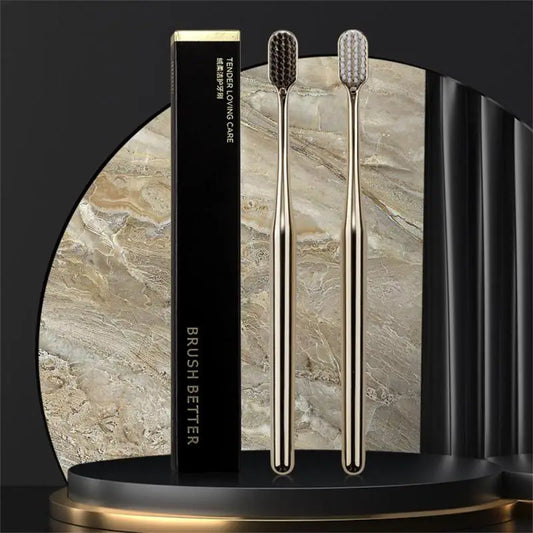 Luxury Gold & Silver Soft Toothbrush