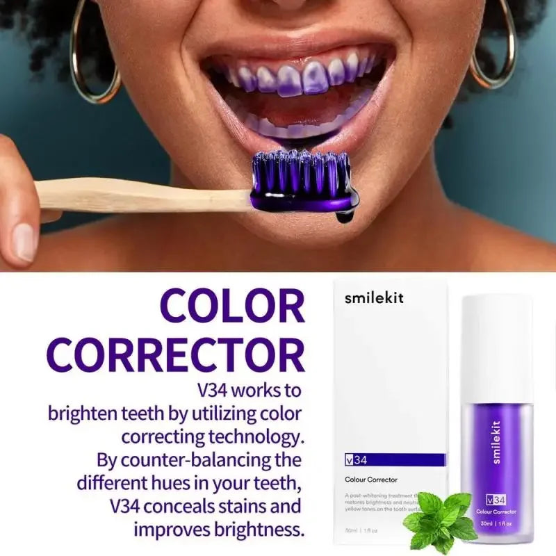 SmileKit V34 Purple Whitening Toothpaste – 30ml