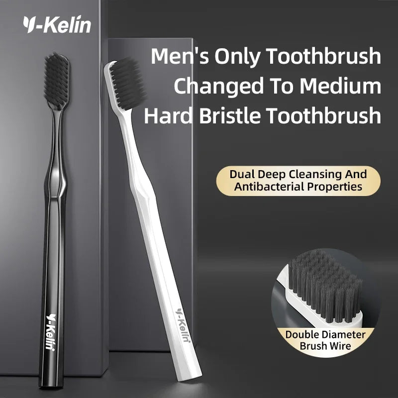 Y-Kelin Extra Hard Toothbrush Set for Men