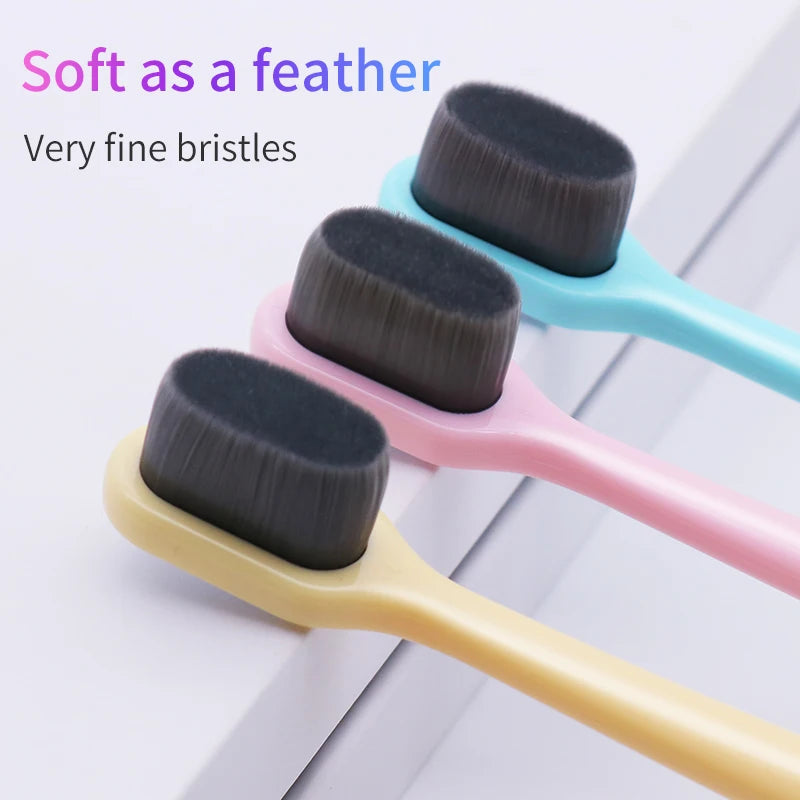 Sensitive Gums Soft Toothbrush Set - 4 Pieces with Small Brush Heads